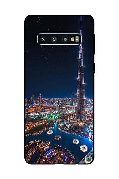 Covernex غطاء حماية لهاتف سامسونج جالاكسي S10 - منظر ليلي لوسط المدينة