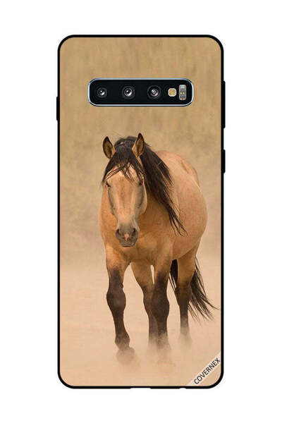 Covernex غطاء حماية لهاتف سامسونج جالاكسي S10 - سباق الخيل البني