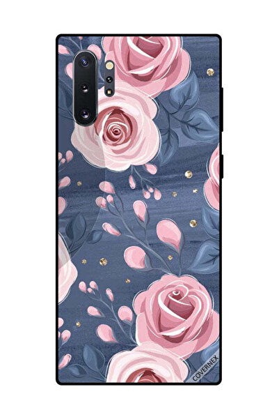 Covernex غطاء حماية لهاتف سامسونج جالكسي نوت 10 بلس بنقشة ورود وردية وأوراق ر...