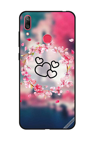 Covernex غطاء حماية لهاتف هواوي Y7 Prime 2019 - قلوب سوداء