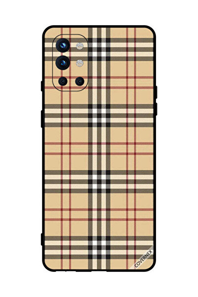 Covernex غطاء حماية لهاتف OnePlus 9R بخطوط حمراء وسوداء على القماش