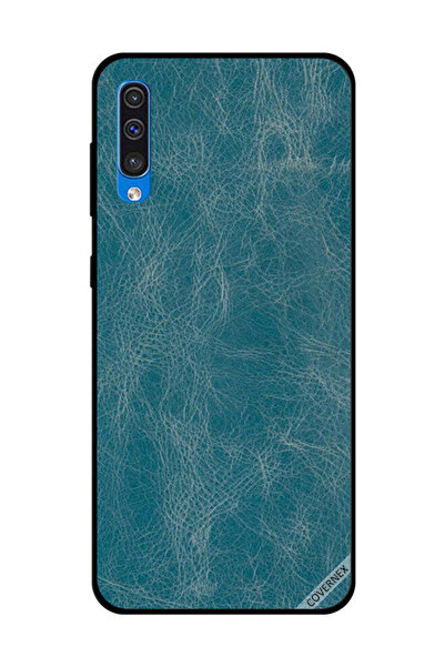 Covernex غطاء حماية لهاتف سامسونج جالاكسي A50 بنمط جلدي أزرق