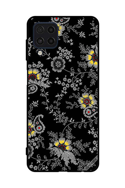 Covernex Protective Case Cover For Samsung Galaxy M32 4G Grey Floral Black Bg