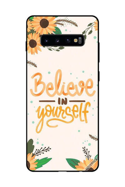Covernex غطاء حماية لهاتف سامسونج جالاكسي S10 بلس - ثق بنفسك - زهور الشمس