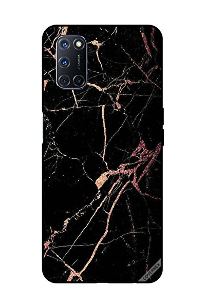 Covernex Protective Case Cover For OPPO A52/A72/A92 Racked Black Marble Pattern