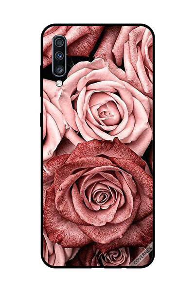 Covernex Protective Case Cover For Samsung Galaxy A70 Peach Flowers