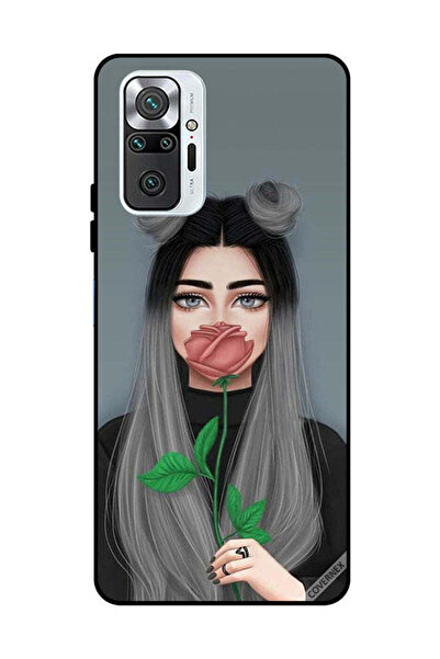 Covernex غطاء حماية لهاتف شاومي ريدمي نوت 10 برو 4G، فتاة لطيفة تخفي فمها على...
