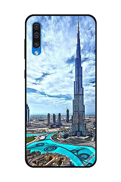 Covernex غطاء حماية لهاتف سامسونج جالاكسي A50 - برج خليفة - غيوم مؤثرة
