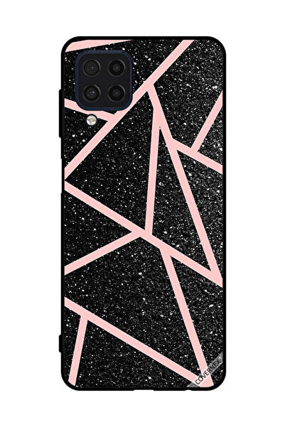 Covernex غطاء حماية لهاتف سامسونج جالاكسي M32 4G أسود لامع بنقشة مسارات وردية...