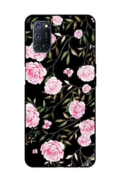 Covernex غطاء حماية لهاتف OPPO A52/A72/A92 ورود وردية في باقات من الأوراق الص...