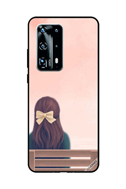Covernex غطاء حماية لهاتف هواوي بي 40 برو بلس - فتاة جميلة على مقعد