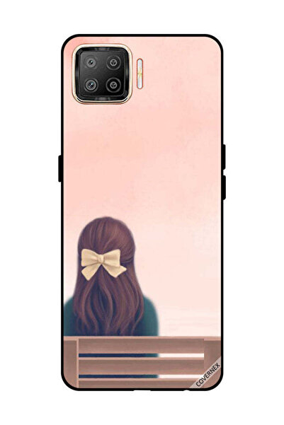 Covernex غطاء حماية لهاتف OPPO F17 - فتاة جميلة على مقعد
