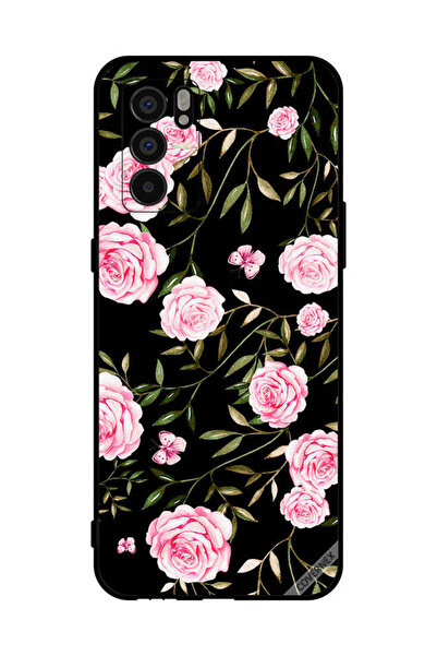 Covernex غطاء حماية لهاتف Oppo Reno6 5G ورود وردية في باقات من الأوراق الصغيرة