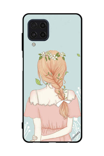 Covernex غطاء حماية لهاتف سامسونج جالاكسي M22 4G بفتاة واقفة لطيفة المظهر