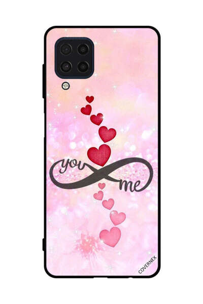 Covernex غطاء حماية لهاتف سامسونج جالاكسي F22 4G قلوب حمراء ووردية أنت إنفيني...