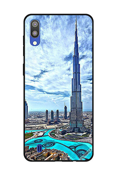Covernex غطاء حماية لهاتف سامسونج جالاكسي M10 - برج خليفة - غيوم مؤثرة