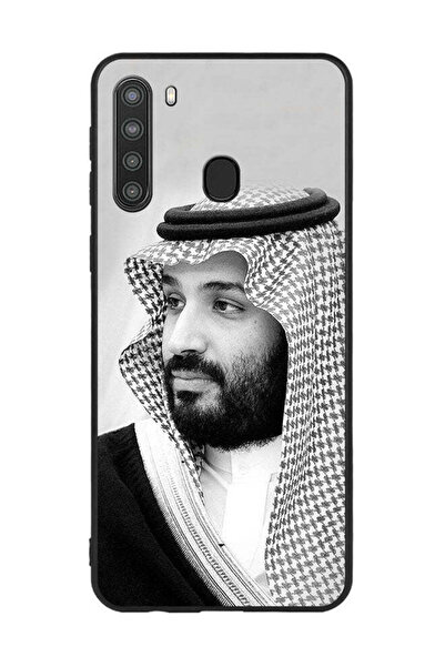 Covernex غطاء حماية لهاتف سامسونج جالاكسي A21 صورة محمد بن سلمان بالأبيض والأسود