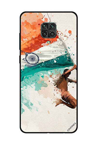 Covernex غطاء حماية لهاتف شاومي ريدمي نوت 9S/9 برو يحمل علم الهند أثناء الطيران