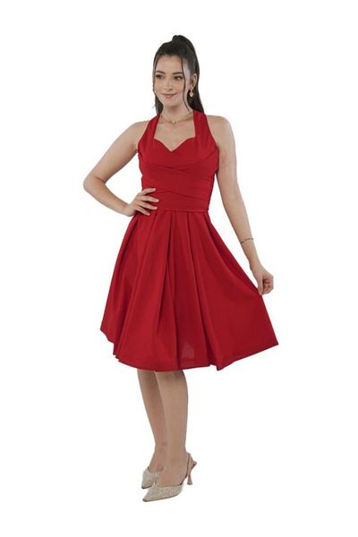 Nice Model Luxurious Short Crepe Dress Elegant Shine Two Colors Red Blue Side Accessory Women Fashion Party