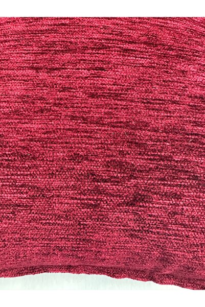 HHKARTS Red Chenille Plain Throw Pillow Cover 40X40