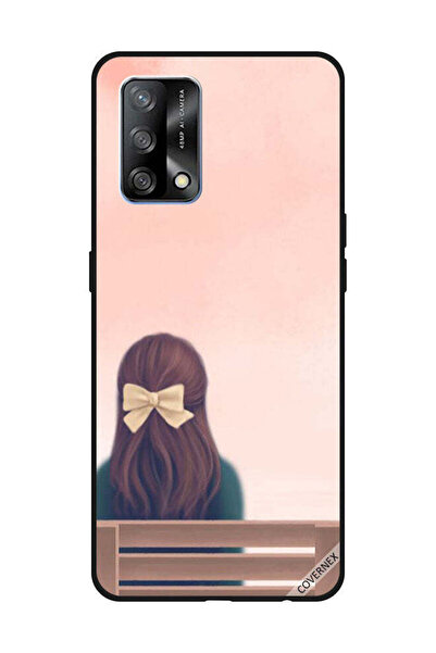 Covernex غطاء حماية لهاتف OPPO A74/F19 4G، صورة فتاة جميلة على مقعد
