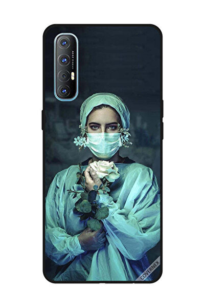 Covernex غطاء حماية لهاتف OPPO Reno 3 Pro ممرضة تحمل زهرة
