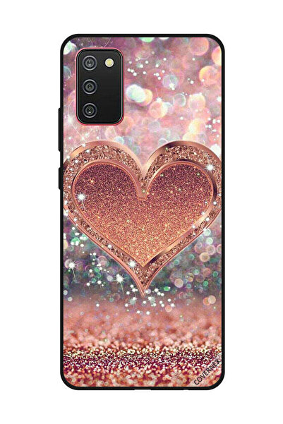 Covernex غطاء حماية لهاتف سامسونج جالاكسي A02s/F02s - قلب ذهبي لامع