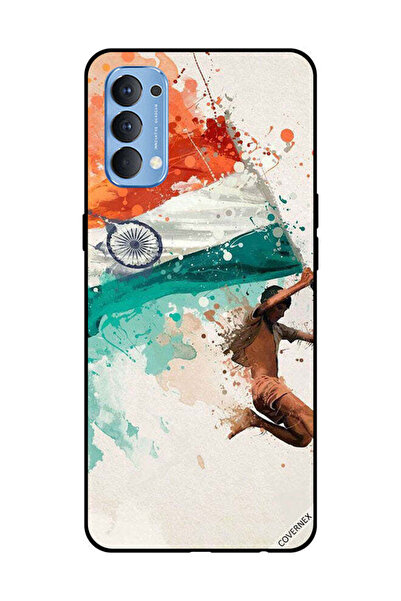 Covernex غطاء حماية لهاتف OPPO Reno 4 4G يحمل علم الهند أثناء الطيران