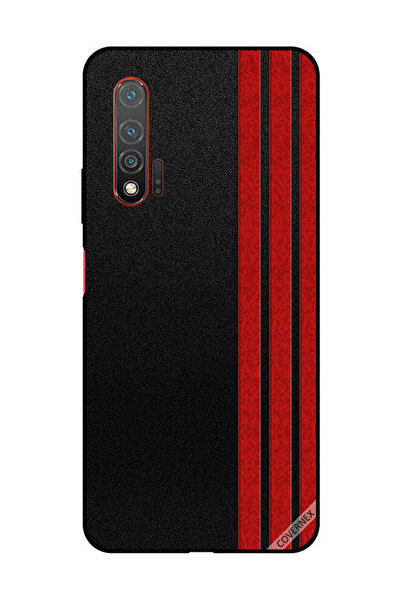 Covernex غطاء حماية لهاتف هواوي نوفا 6 5G بثلاثة خطوط عمودية حمراء