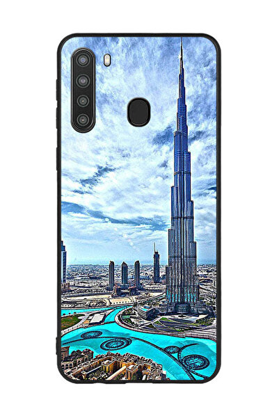 Covernex غطاء حماية لهاتف سامسونج جالاكسي A21 - برج خليفة - غيوم مؤثرة