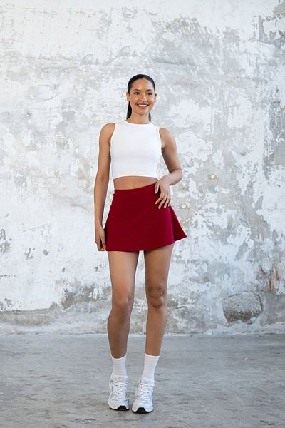 Alışveriş Sokağı Sports Shorts Mini Skirt Fitness High Waist 490