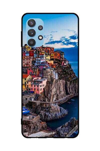 Covernex غطاء حماية لهاتف سامسونج جالاكسي M32 5G - منازل ملونة على البحر