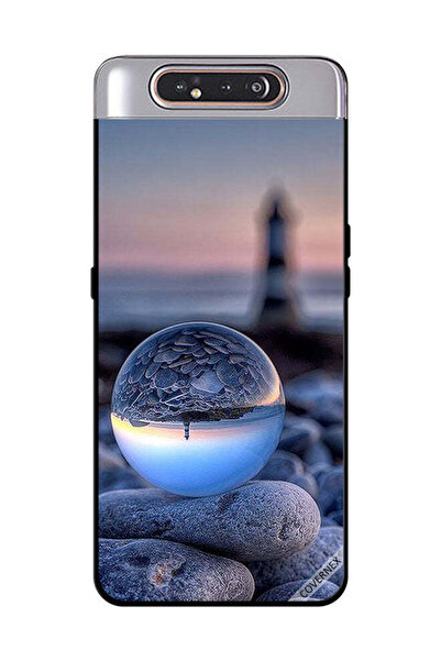 Covernex غطاء حماية لهاتف سامسونج جالاكسي A80، تصوير رائع للطبيعة في زجاج دائري