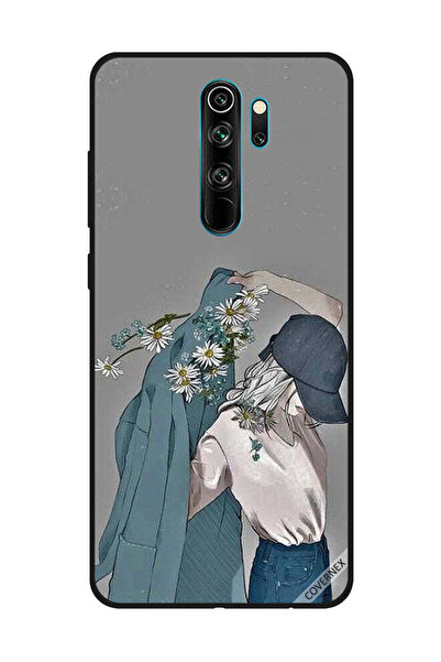 Covernex غطاء حماية لهاتف شاومي ريدمي نوت 8 برو، قبعة فتاة ترتدي معطفًا مزهرًا