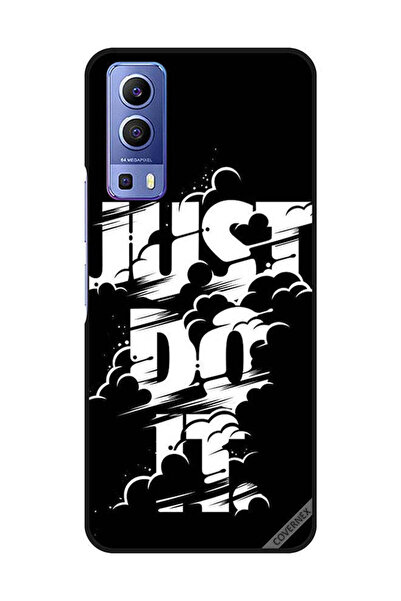 Covernex غطاء حماية لهاتف Vivo Y72 5G، مطبوع عليه Just Do It باللونين الأبيض ...