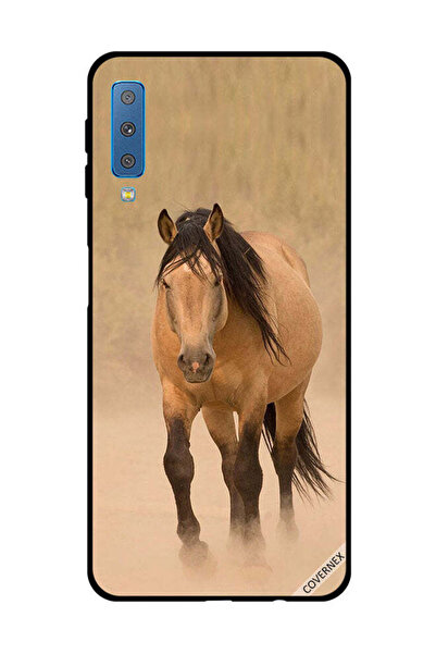 Covernex غطاء حماية لهاتف سامسونج جالاكسي A7 2018 - سباق الخيل البني