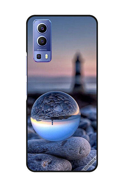 Covernex غطاء حماية لهاتف Vivo Y72 5G، تصوير رائع للطبيعة في زجاج دائري