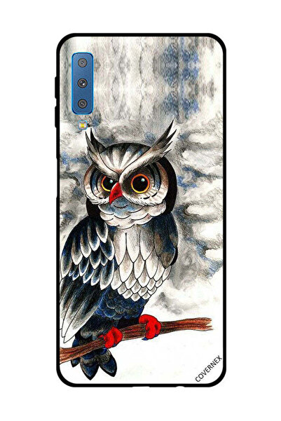 Covernex غطاء حماية لهاتف سامسونج جالاكسي A7 2018 برسومات بومة فنية