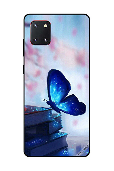 Covernex غطاء حماية لهاتف سامسونج جالكسي نوت 10 لايت - فراشة زرقاء داكنة على ...