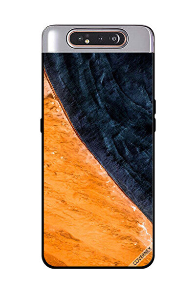 Covernex غطاء حماية لهاتف سامسونج جالاكسي A80 بنمط طلاء أصفر وأسود