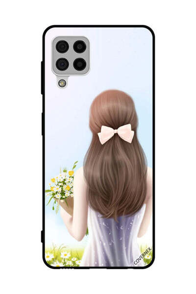 Covernex غطاء حماية لهاتف سامسونج جالاكسي A22 4G، فتاة جميلة تحمل الزهور