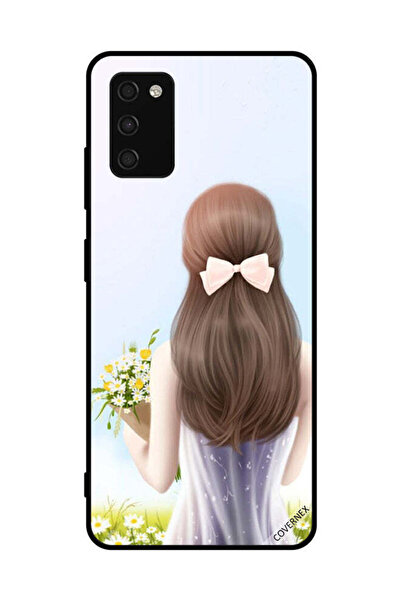 Covernex غطاء حماية لهاتف سامسونج جالاكسي A03s 4G، فتاة جميلة تحمل الزهور