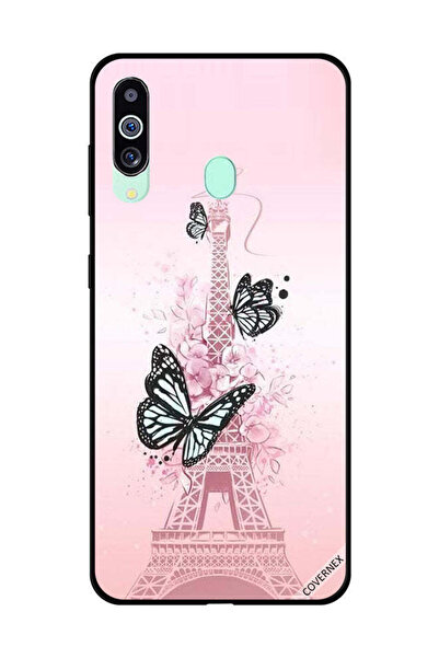 Covernex غطاء حماية لهاتف سامسونج جالاكسي M40 برسومات فراشات سوداء على برج إيفيل