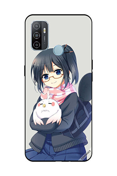 Covernex غطاء حماية لهاتف OPPO A53/A53S فتاة تحمل حيوانًا أليفًا