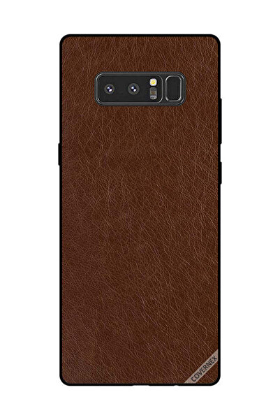 Covernex غطاء حماية لهاتف سامسونج جالاكسي نوت 8 بنقشة جلد بني داكن