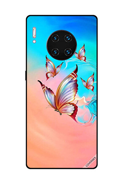 Covernex غطاء حماية لهاتف هواوي ميت 30 برو - فراشات تحلق فوق لون الطلاء