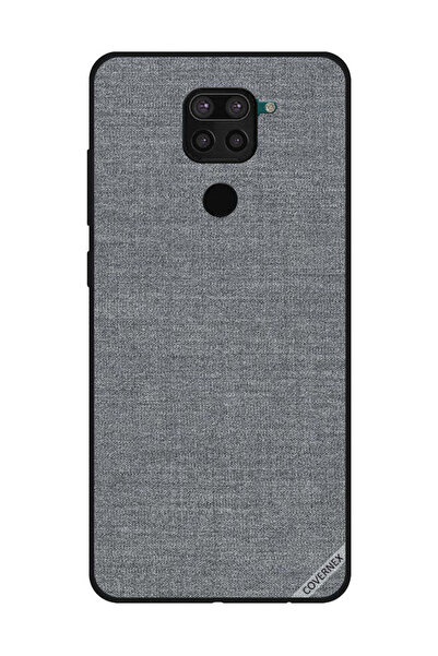 Covernex غطاء حماية لهاتف شاومي ريدمي نوت 9 بنمط قماش رمادي