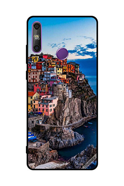 Covernex غطاء حماية لهاتف هواوي إنجوي 20E - منازل ملونة على البحر