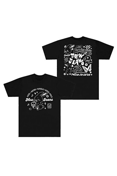 MAGORS NEW JEANS K-POP GRUP BASKILI PAMUKLU KISA KOLLU GENÇ VE ÇOCUK TSHIRT
