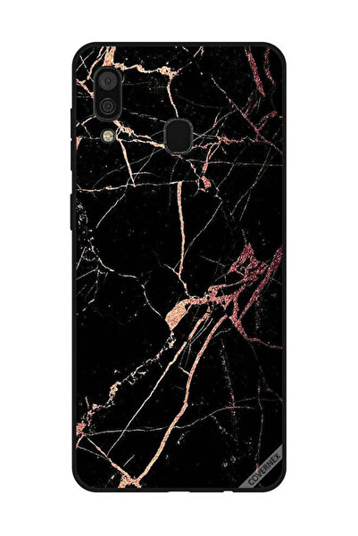 Covernex غطاء حماية لهاتف سامسونج جالاكسي A30 بنمط رخامي أسود